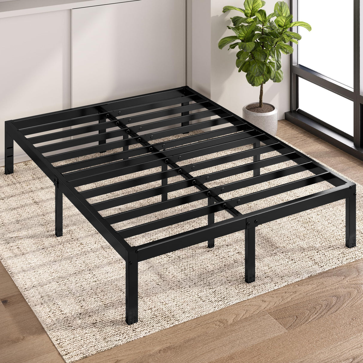 ZINUS 14 Inch Elias Metal Platform Bed Frame, Steel Support, No Box Spring Needed, Easy Assembly, Full ZINUS
