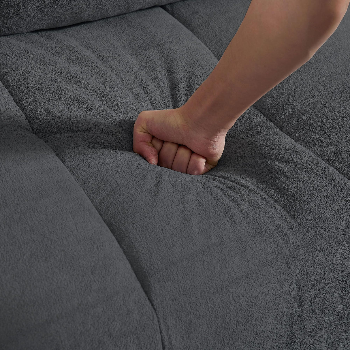 Jarenie 102" Convertible Sectional Sofa Couch, L Shaped Couch with Back Cushions, Modern Upholstered 6-Seat Reversible Sofa Set for Living Room, Apartment, Office, Dark Grey Jarenie