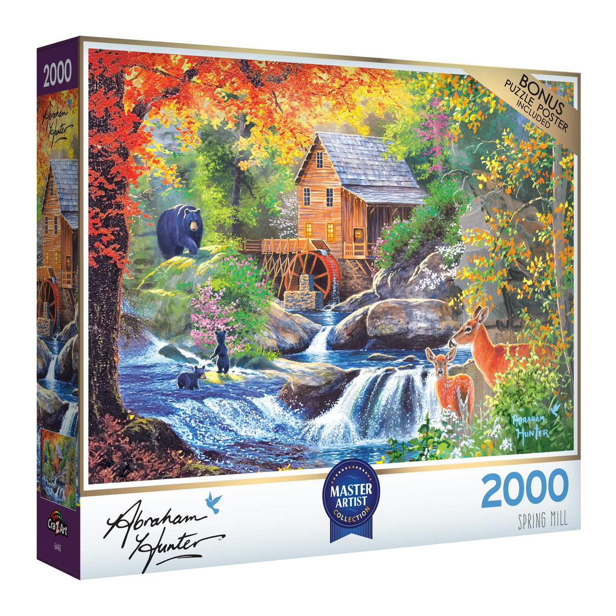 RoseArt - Abraham Hunter - Spring Mill - 2000 Piece Jigsaw Puzzle for Adults RoseArt
