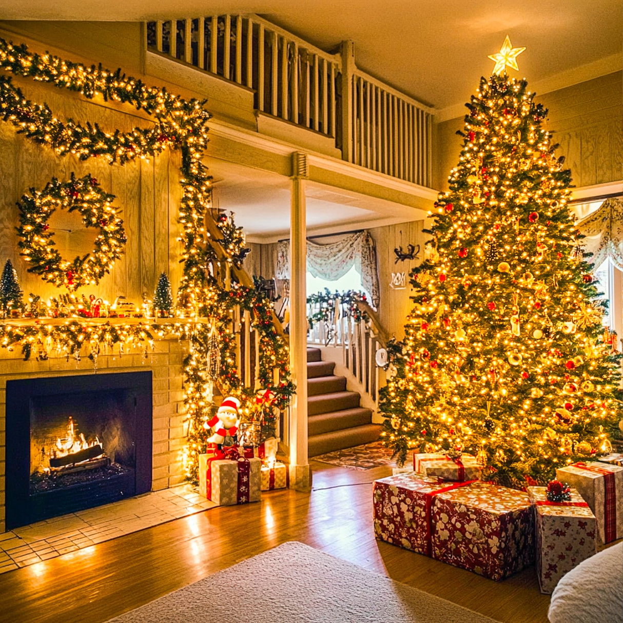 JMEXSUSS 1000 LED Warm White Christmas Lights: 328 Ft Warm String Lights Outdoor Waterproof - 8 Modes Christmas Tree Lights Plug in JMEXSUSS