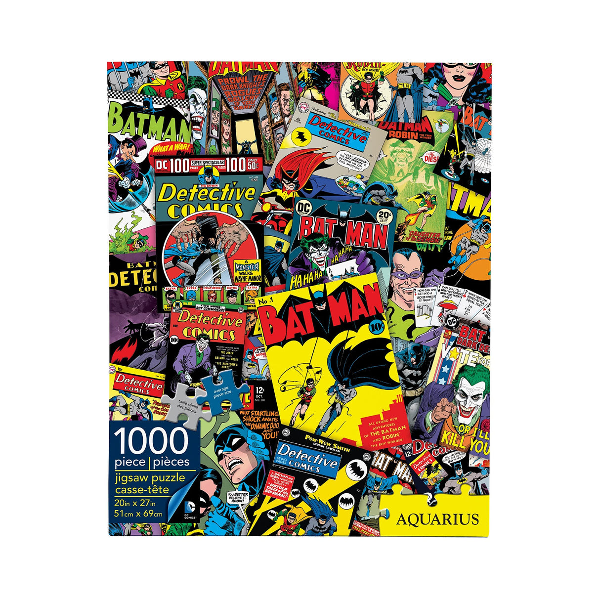 AQUARIUS DC Comics Puzzle Batman Collage (1000 Piece Jigsaw Puzzle) - Officially Licensed DC Comics Merchandise & Collectibles - Glare Free - Precision Fit - 20 x 27 Inches AQUARIUS