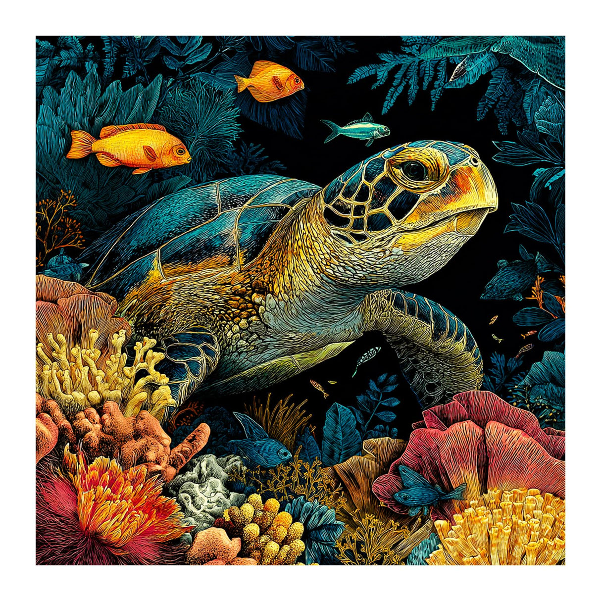 Aestalrcus Sea Turtles Diamond Art Kits for Adults, Sea Turtles Diamond Painting Kits for Adults, 5D Gem Art and Crafts for Gift Home Wall Decor 14x14 Inch Aestalrcus