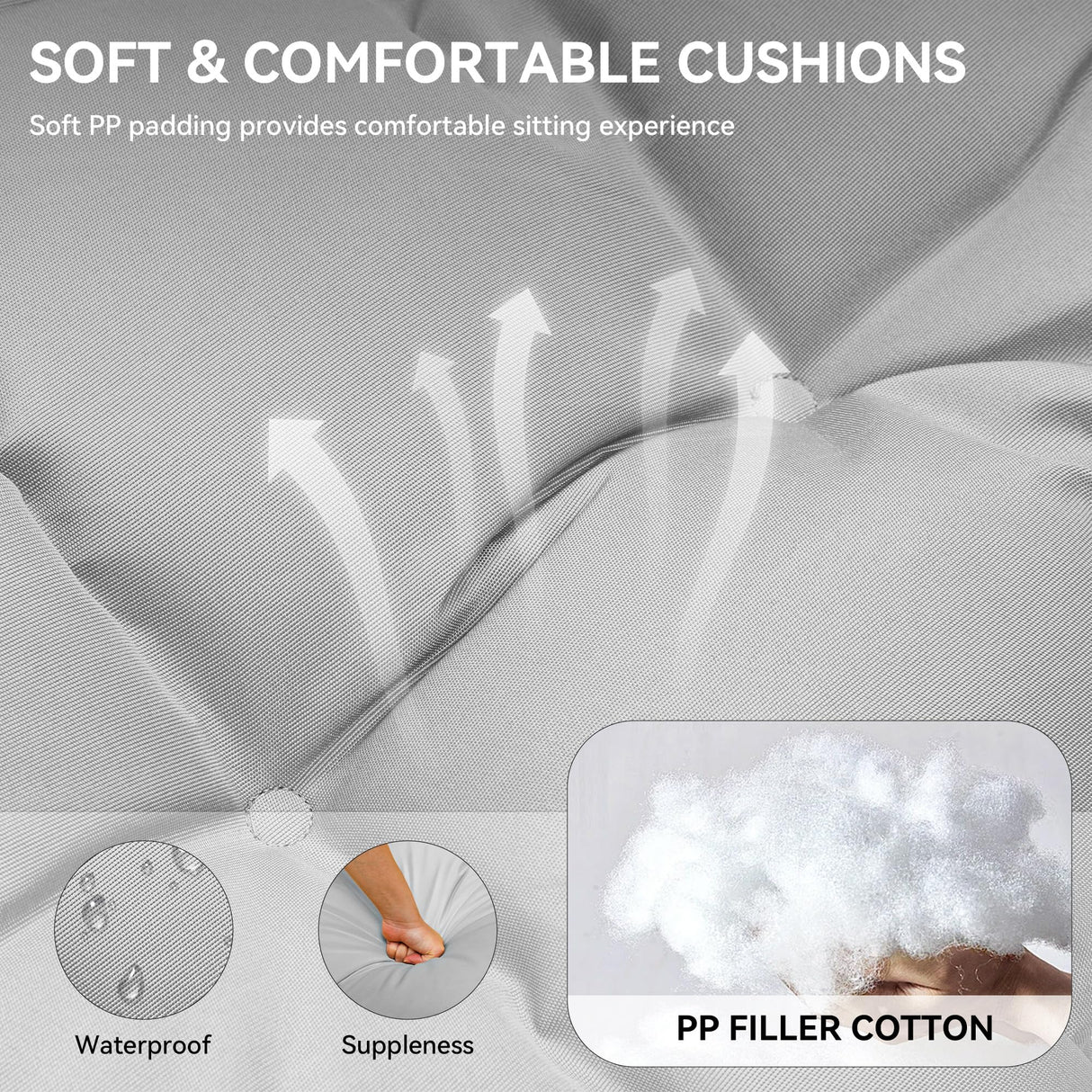 YITAHOME Oversized Wicker Egg Chair for Indoor and Outdoor Use with Stand, Cushion, and Leveling Feet, Large Lounger for Patio, Garden, Backyard, Balcony, Supports up to 330lbs, Grey YITAHOME