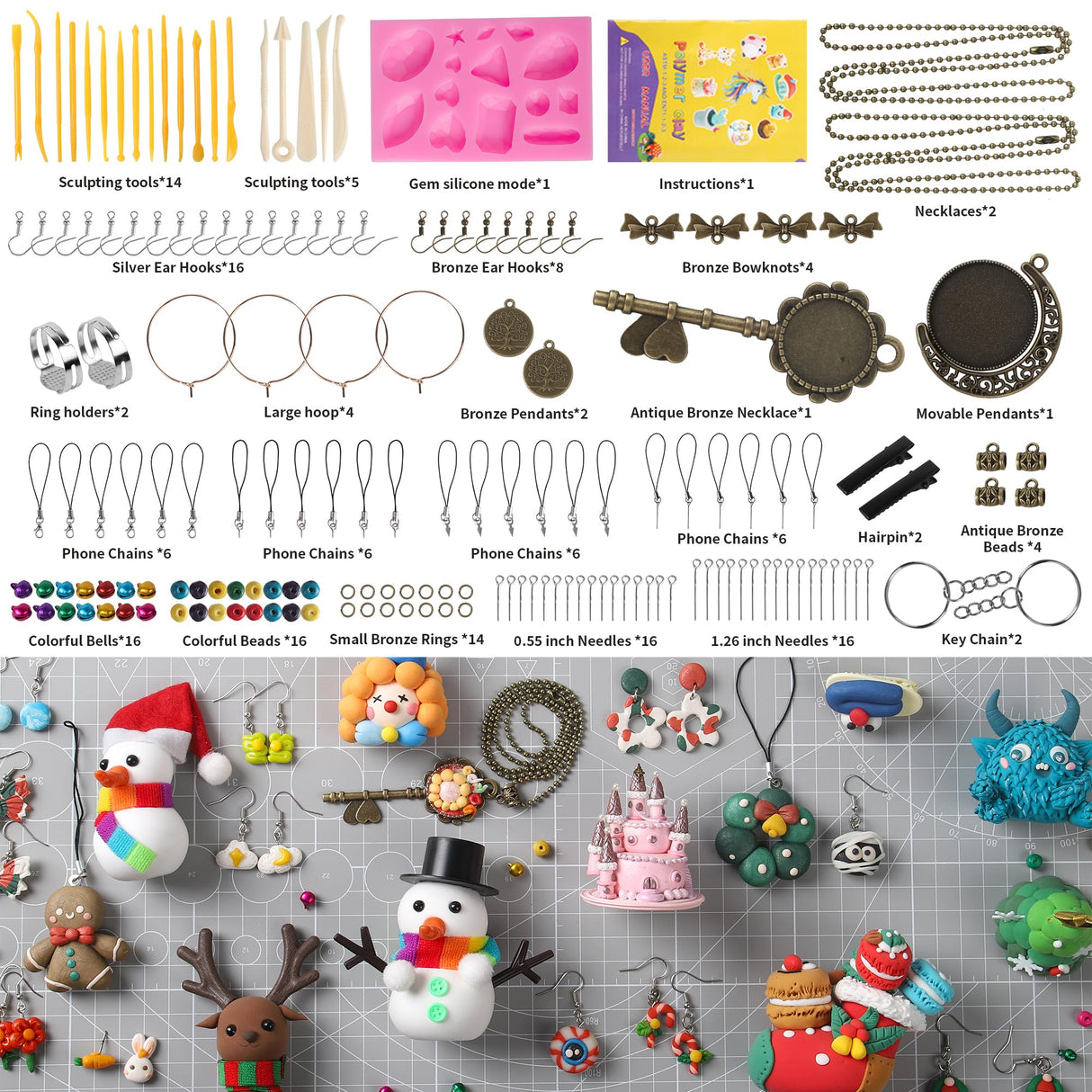 Aestd-ST Polymer Clay 85 Colors, Modeling Clay for Kids, Oven Bake Molding Clay Kit,DIY Starter Kits with Sculpting Tools and Accessories, Art and Craft Gifts for Kids and Adults. Aestd-ST