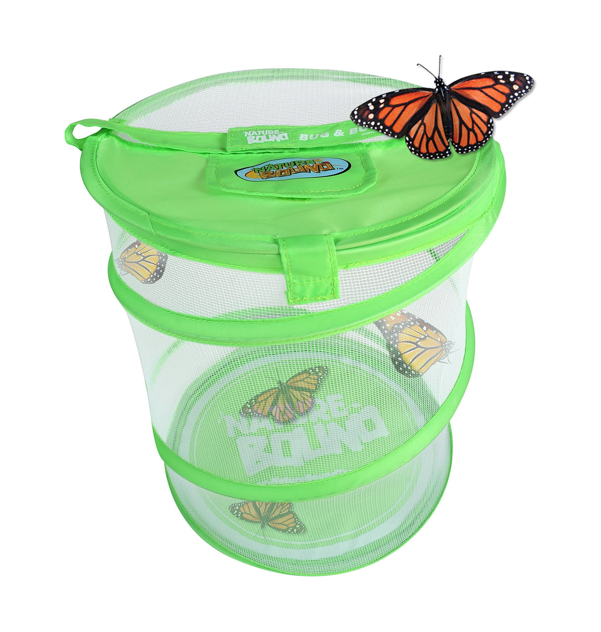 Nature Bound Butterfly Growing Kit - Live Caterpillar to Butterfly Project for Kids - Includes Voucher for Caterpillars, Green Pop-Up Enclosure, and STEM Learning Guide (Original Design) Nature Bound