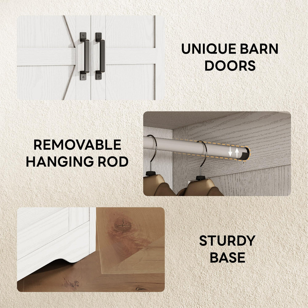 LIKIMIO Armoire Wardrobe Closet 70 Inches, Large Storage with Mirror, 2 Doors, Drawer, and Shelves, Modern Bedroom Freestanding Wooden Wardrobe Combination with Hanging Rail, White LIKIMIO