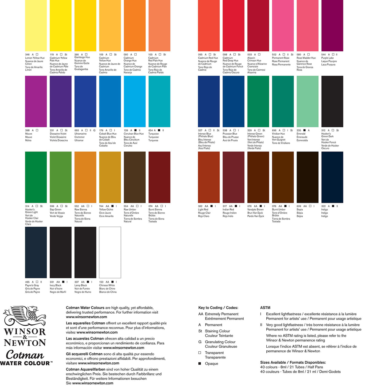 Winsor & Newton Cotman Watercolor Paint, 21ml (0.71-oz) Tube, Chinese White Winsor & Newton