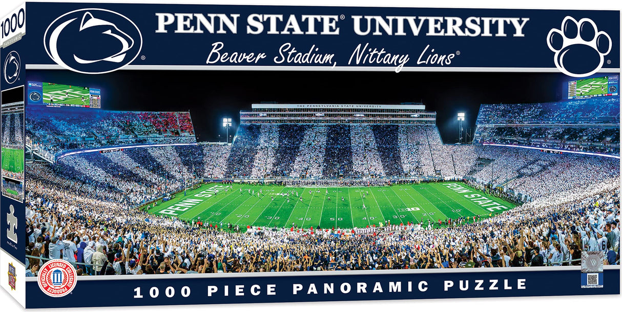 MasterPieces - 1000 Piece Jigsaw Puzzle, NCAA Penn State Nittany Lions, Panoramic Football Stadium View, Fun for Adults and Family, 13"x39 Masterpieces