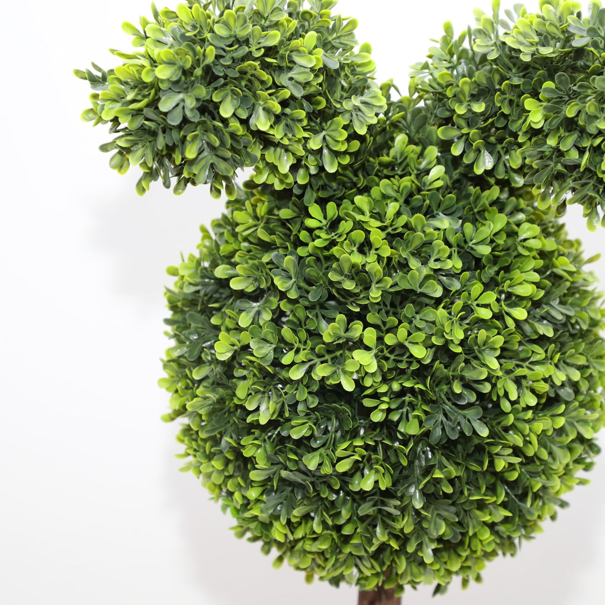 27'' Artificial Bunny Shaped Topiary Trees with Ground Spike Set of 2, Outdoor Indoor Faux Boxwood Topiary Ball Bushes Potted Fake Shrubs Front Porch Decor Outside Garden Damomo