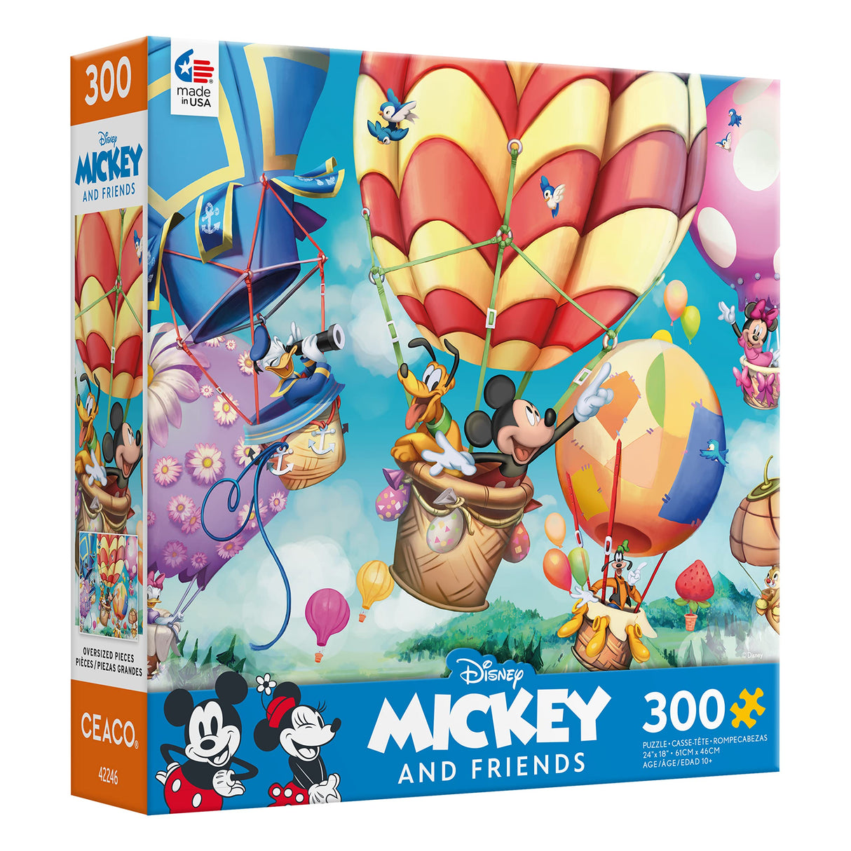 Ceaco - Disney - Mickey's Air Balloon - 300 Oversized Piece Jigsaw Puzzle Ceaco
