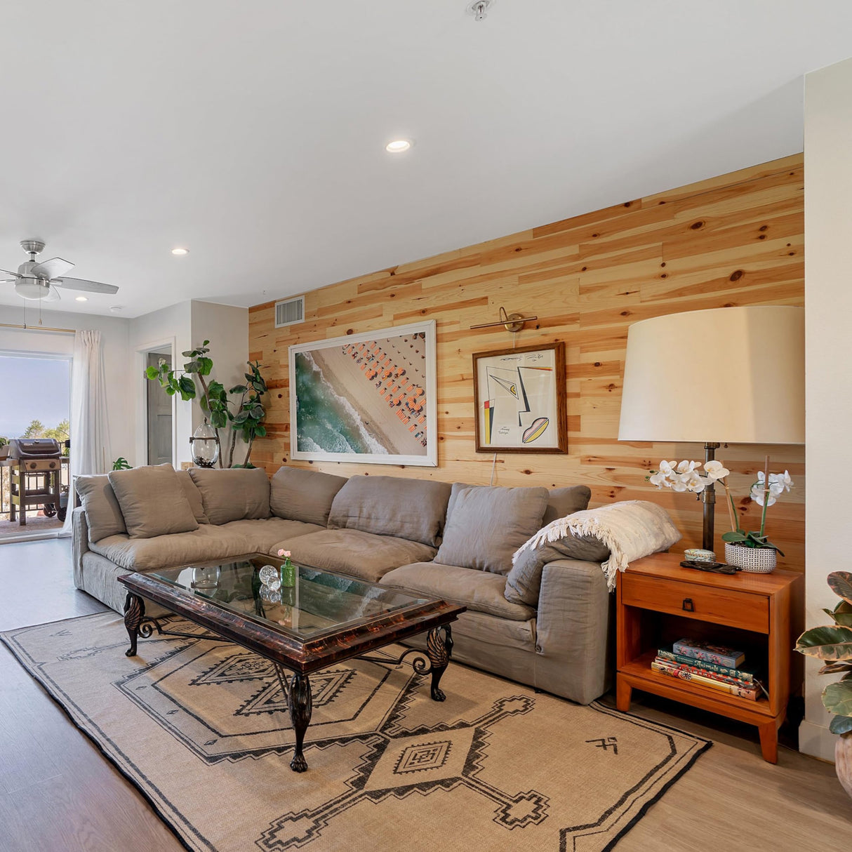 Timberchic Pine Wooden Wall Planks - Simple Peel & Stick Wall Covering Application for DIY Accent Wall & Home Improvement - Premium Modern Wall Paneling - (4" Wide - 20 Sq. Ft., Baxter Blonde) Timberchic