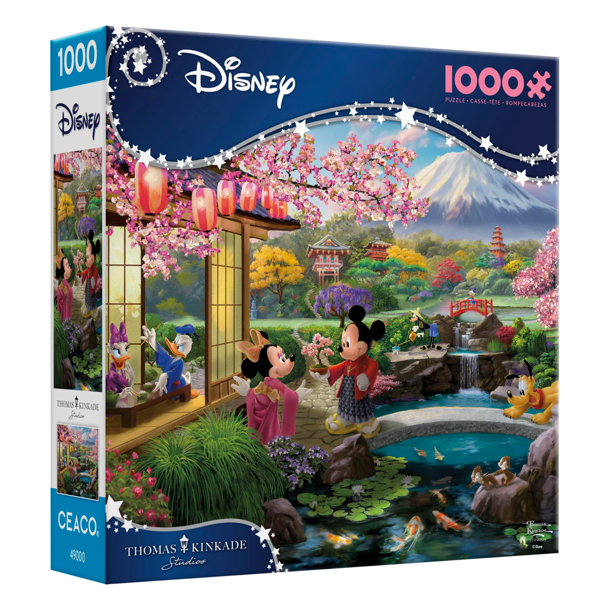 Ceaco - Disney - Thomas Kinkade - Mickey & Minnie in Japan - 1000 Piece Jigsaw Puzzle for Adults - Challenging Puzzle Perfect for Game Nights - Finished Size is 26.5 x 19 Ceaco