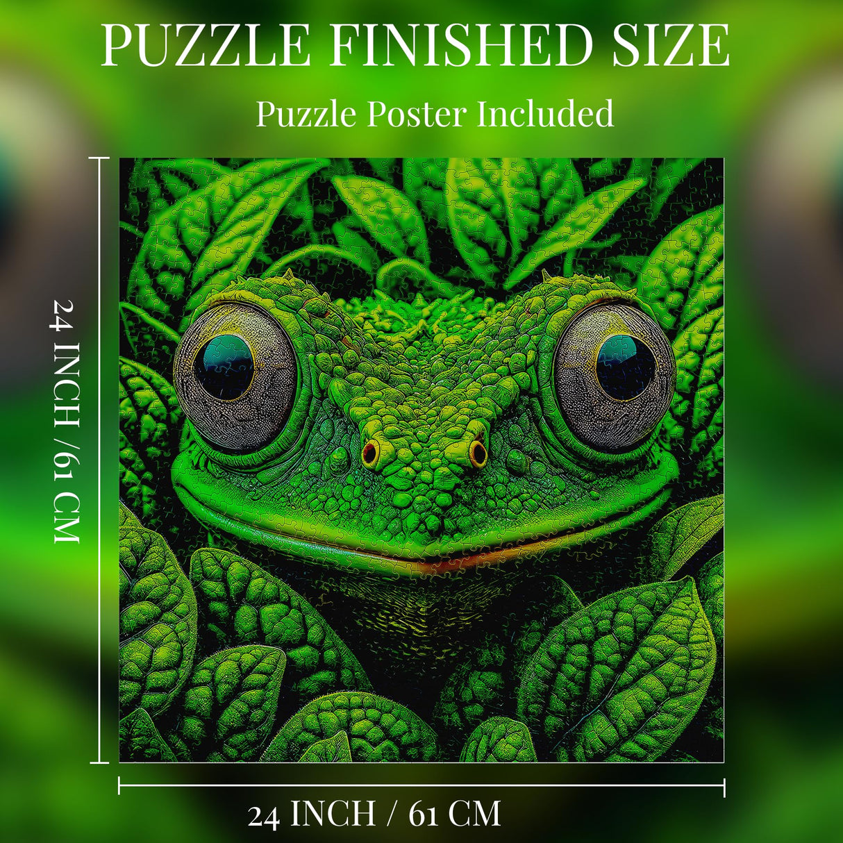 Bgraamiens Puzzle- Impossible Hard Puzzle for Adults 1000 Pieces,Frog Camouflage Wild Animal Puzzle,Impossible Hard Challenging Fun Jigsaw Puzzle for Adults Bgraamiens