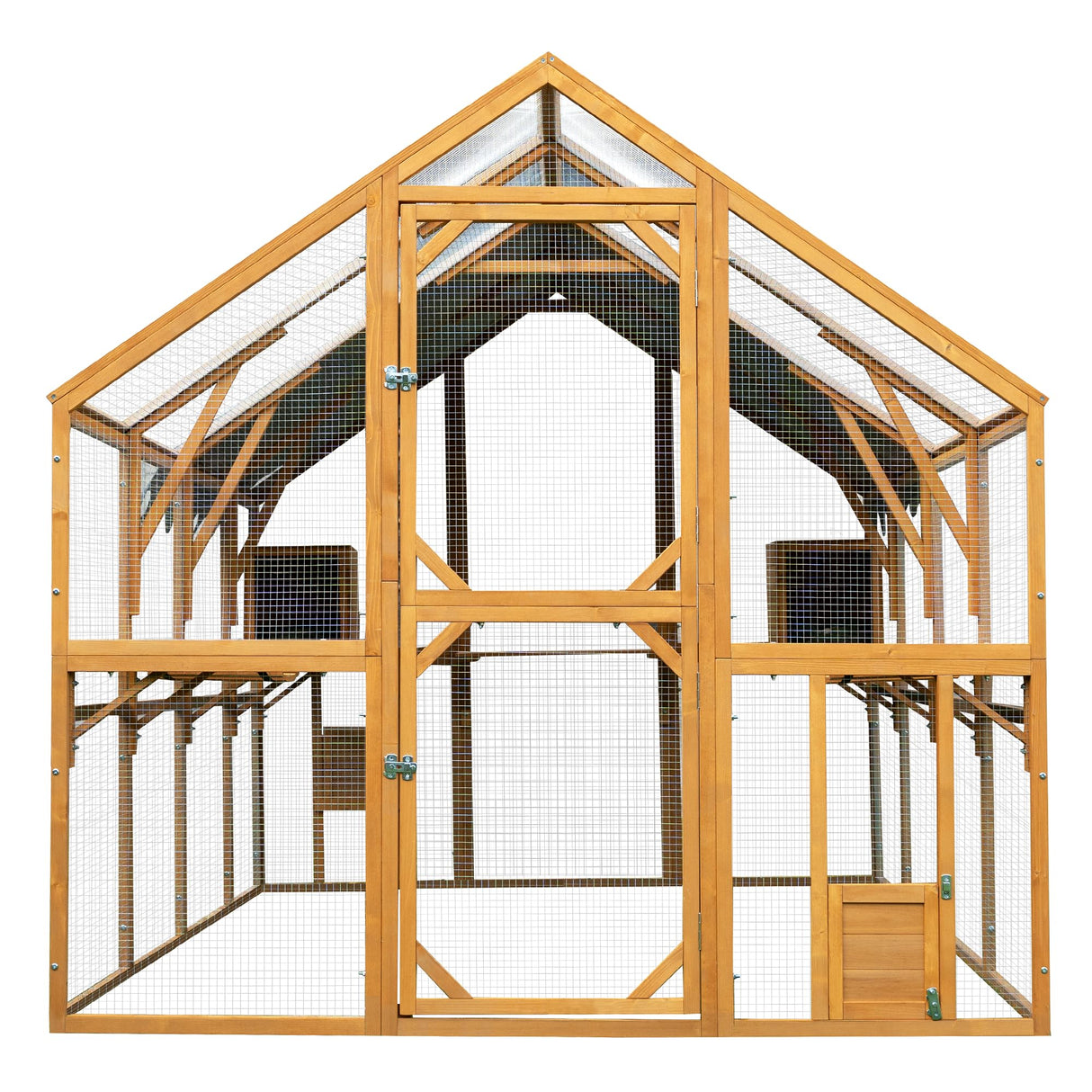 Large Wooden Chicken Coop Run with Waterproof Cover - Heavy-Duty Predator-Proof Poultry House for 10-12 Chickens, Ducks, Rabbits | 110" L x 75.2" W x 72.54" H Playpen | Easy Assembly 110-Inch Sun koery