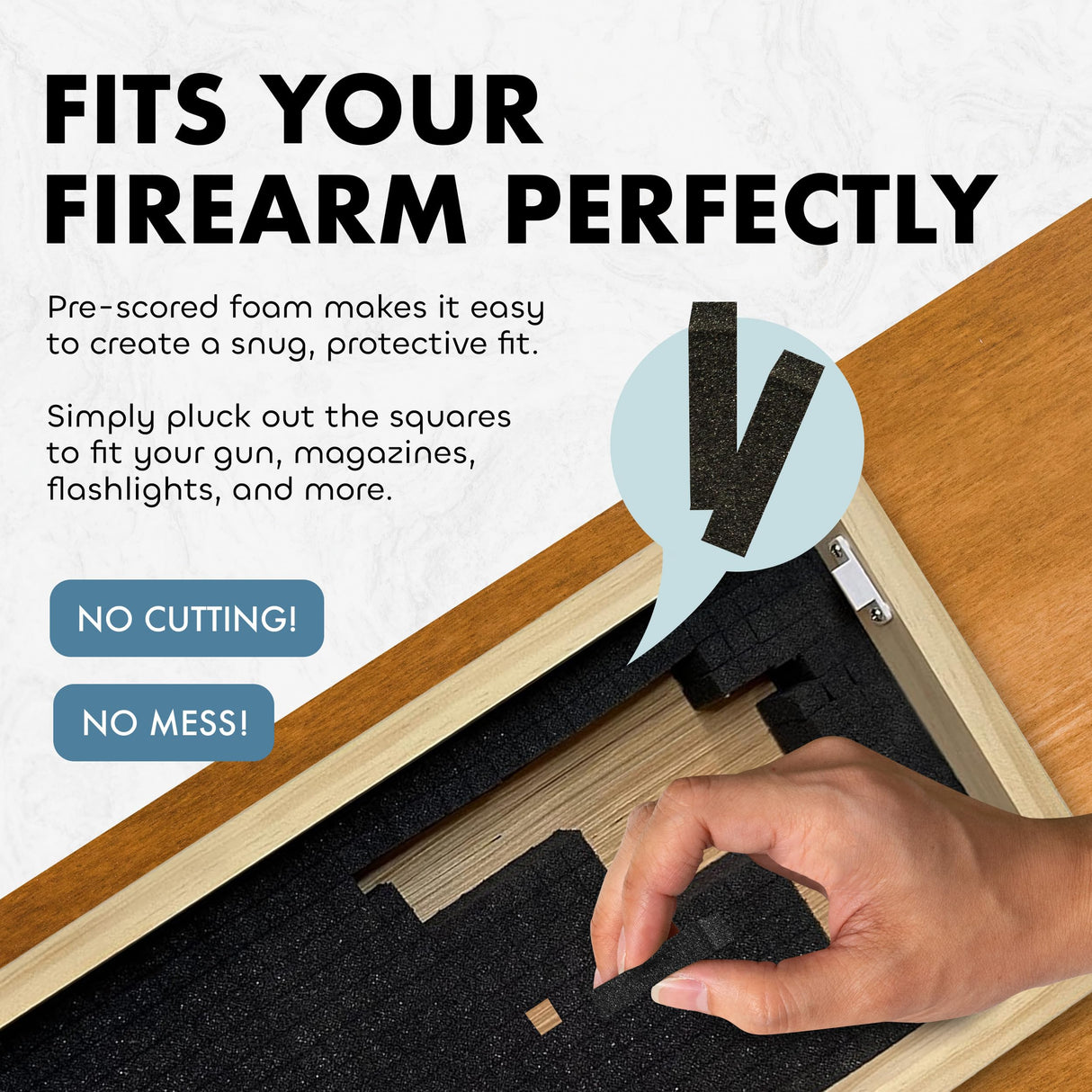 American Flag Hidden Gun Safe - Quick Access Hidden Gun Shelf - Concealment Shelf with Magnetic Lock - Wall Gun Safe for Secure Firearm Storage - Handcrafted In USA by Bellewood Designs (Red & Blue) Bellewood Designs