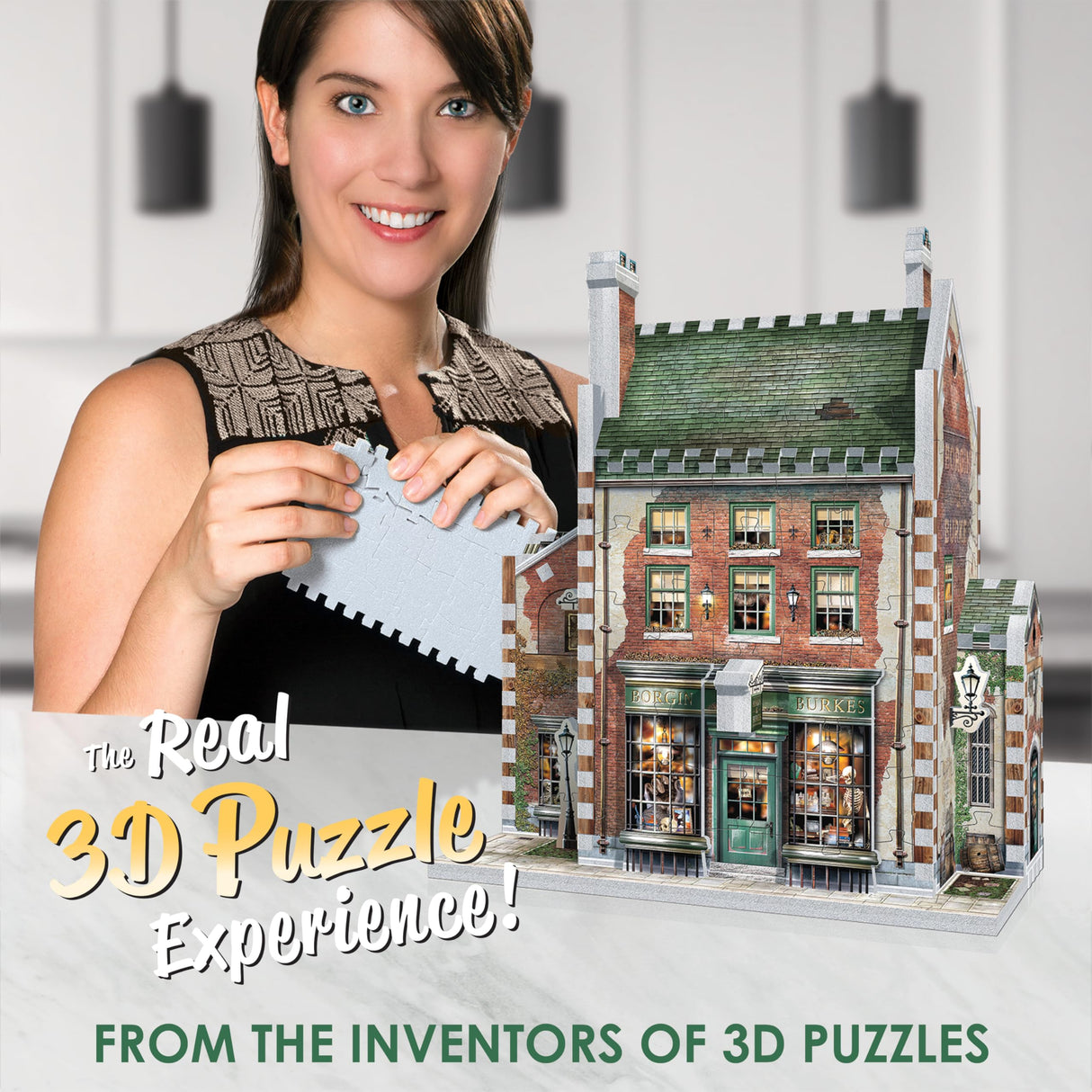 Wrebbit3D Harry Potter 3D Puzzle Model of Borgin and Burkes | Diagon Alley Collection |270 Jigsaw Puzzle Pieces | Build and Journey Through The Wizarding World Wrebbit
