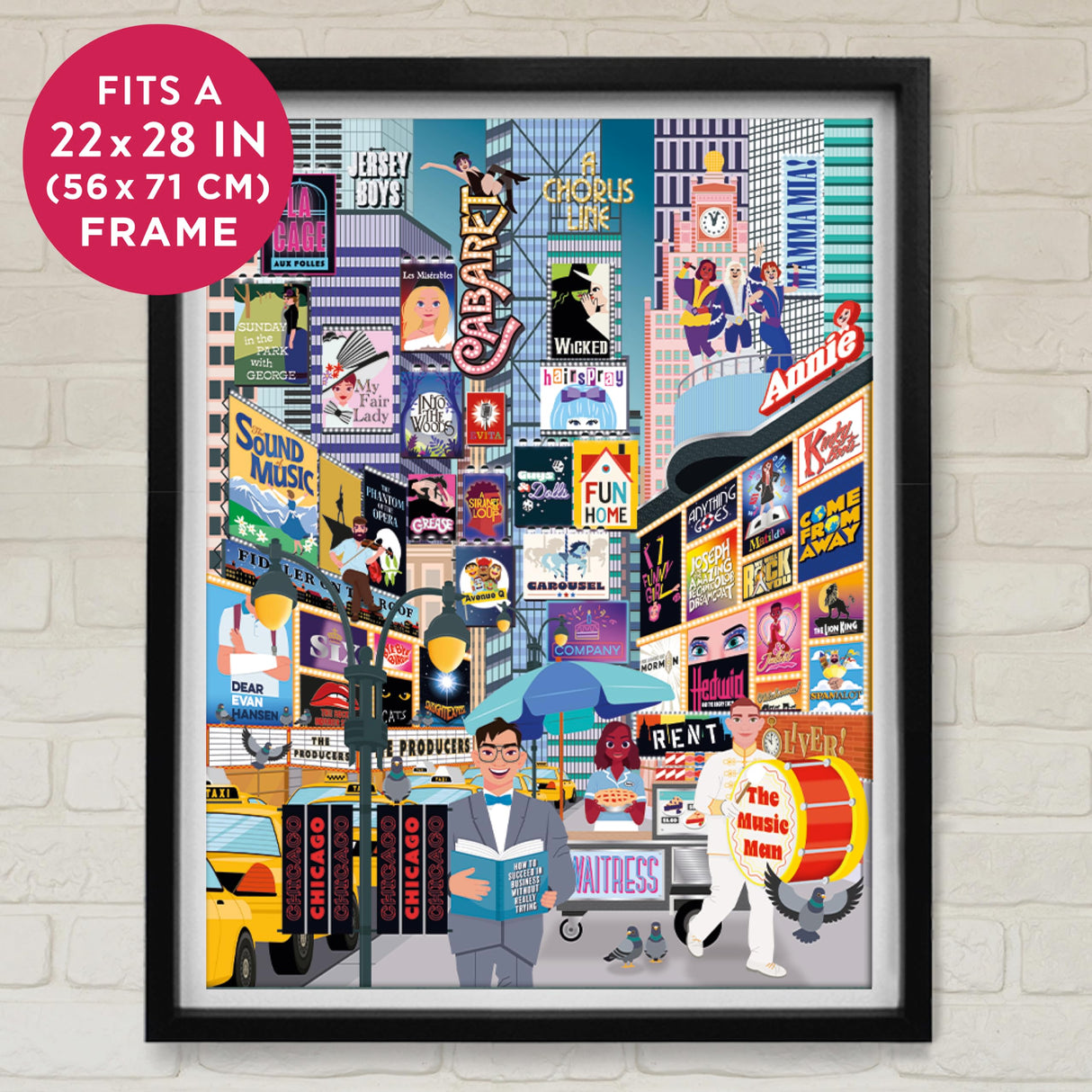 Ridley's: 50 Must-See Musicals Bucket List 1000-Piece Puzzle|Unique Graphics of Popular Broadway Musicals in New York City|Room Décor After Completion|Great Gift for Musical Lovers Ridley's