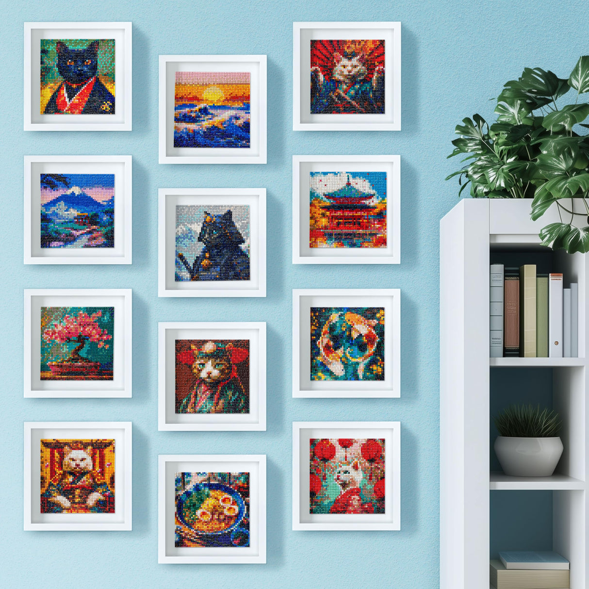 LuwoArte 12 Pack Diamond Painting Kits for Adults – Featuring Legends of Asia Designs – Full Drill DIY Paint Gem Art for Adults – Brilliant 5D Diamond Painting Kit – Relaxing Craft for Home Wall Décor LuwoArte