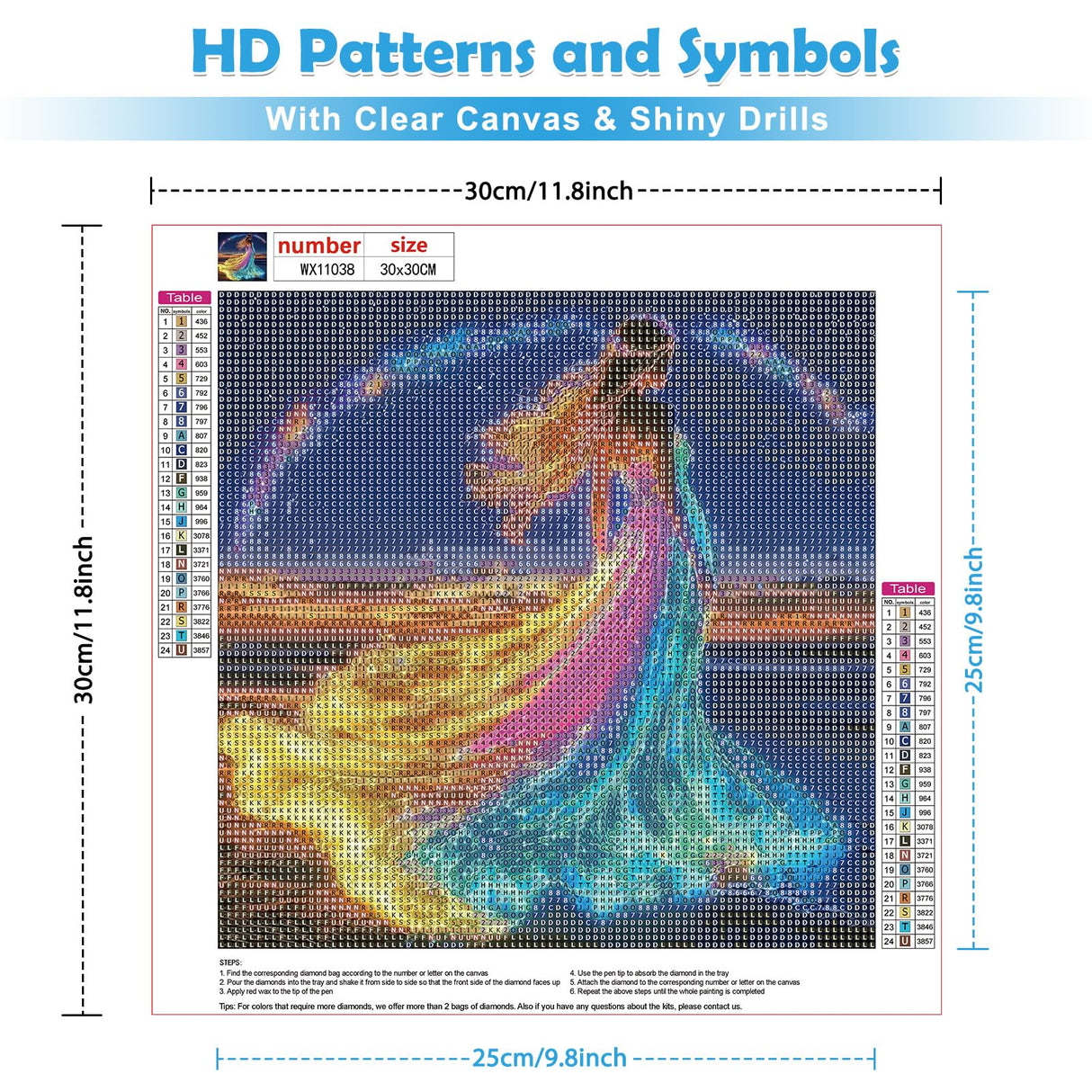 MOGTAA Rainbow Fairy Diamond Art Kits for Adults, Starry Sky Diamond Painting Kits for Beginners, DIY 5D Diamond Dots Kits Gem Painting for Home Wall Art Decor 12x12 inch MOGTAA