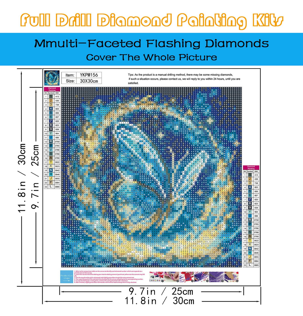 KINPLUB Glitter Butterfly Diamond Art Kits for Adults Beginners, 5D Diamond Painting Kits for Adults, DIY Full Drill Round Diamond Dots, Home Wall Decor 12x12 Inch KINPLUB