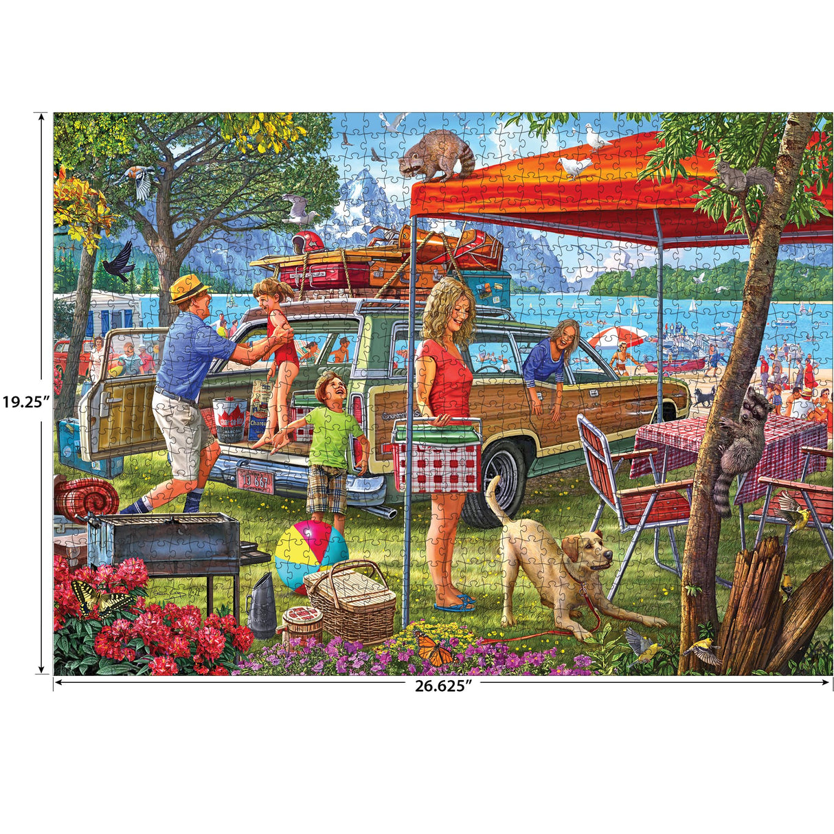 RoseArt - Kodak Premium - Family Beach Vacation - 1000 Piece Jigsaw Puzzle for Adults RoseArt
