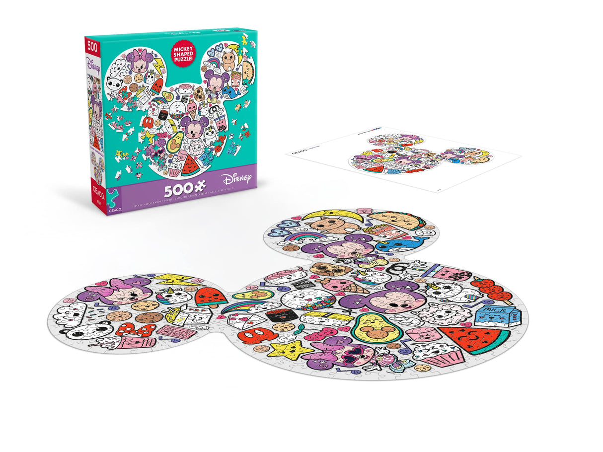 Ceaco - Shaped Puzzle - Disney - Too Cute Mickey - 500 Piece Jigsaw Puzzle Ceaco