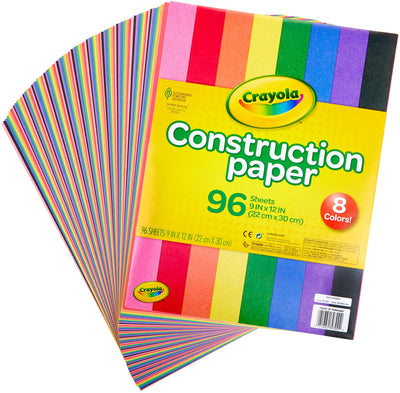 Crayola 9" x 12" 8-Assorted Color Construction Paper - 96/Pack