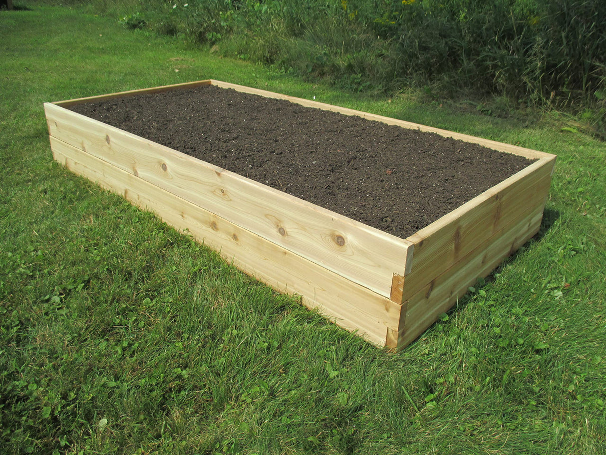 Infinite Cedar Premium Cedar Raised Garden Bed - 3' x 6' x 11" - Handcrafted in Maine from North American Western Red Cedar Wood Infinite Cedar