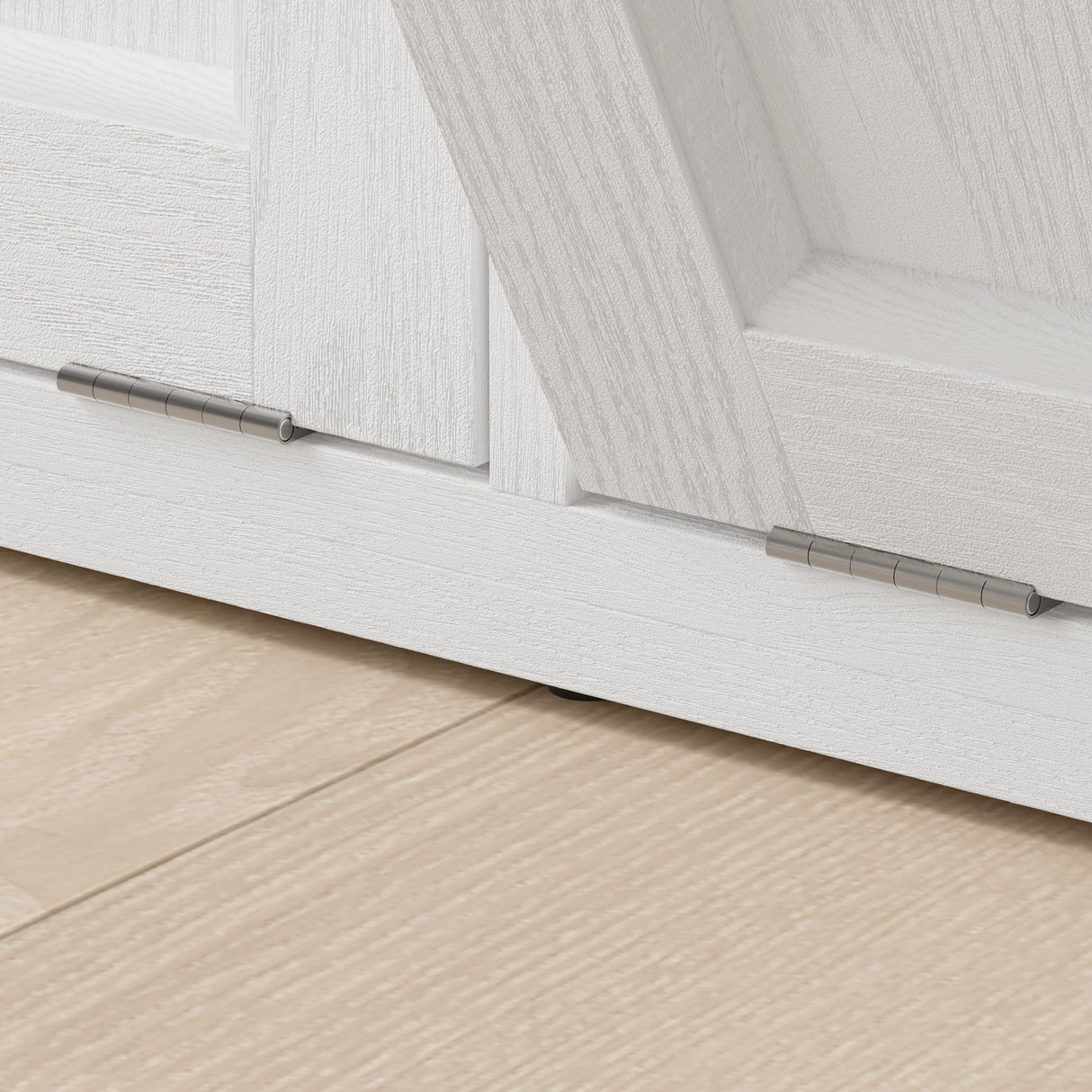 XM-ICE Tilt Out Trash Cabinet with Quick Installation and Deodorising Function, Wooden Trash Kichen Cabinet Holds Up to 2x13 Gallons Bins, Freestanding Trash Cabinet, White XM-ICE