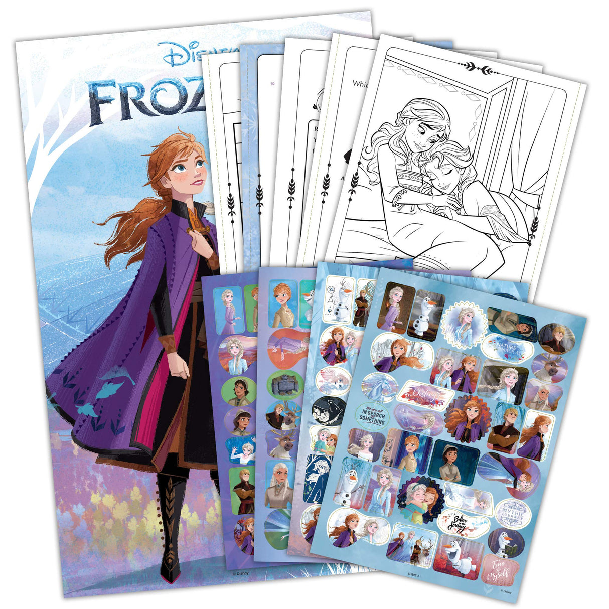Disney Frozen 2 Elsa and Anna Giant 192-Page Coloring and Activity Book with Over 100 Stickers and a Poster 45820 Bendon Disney