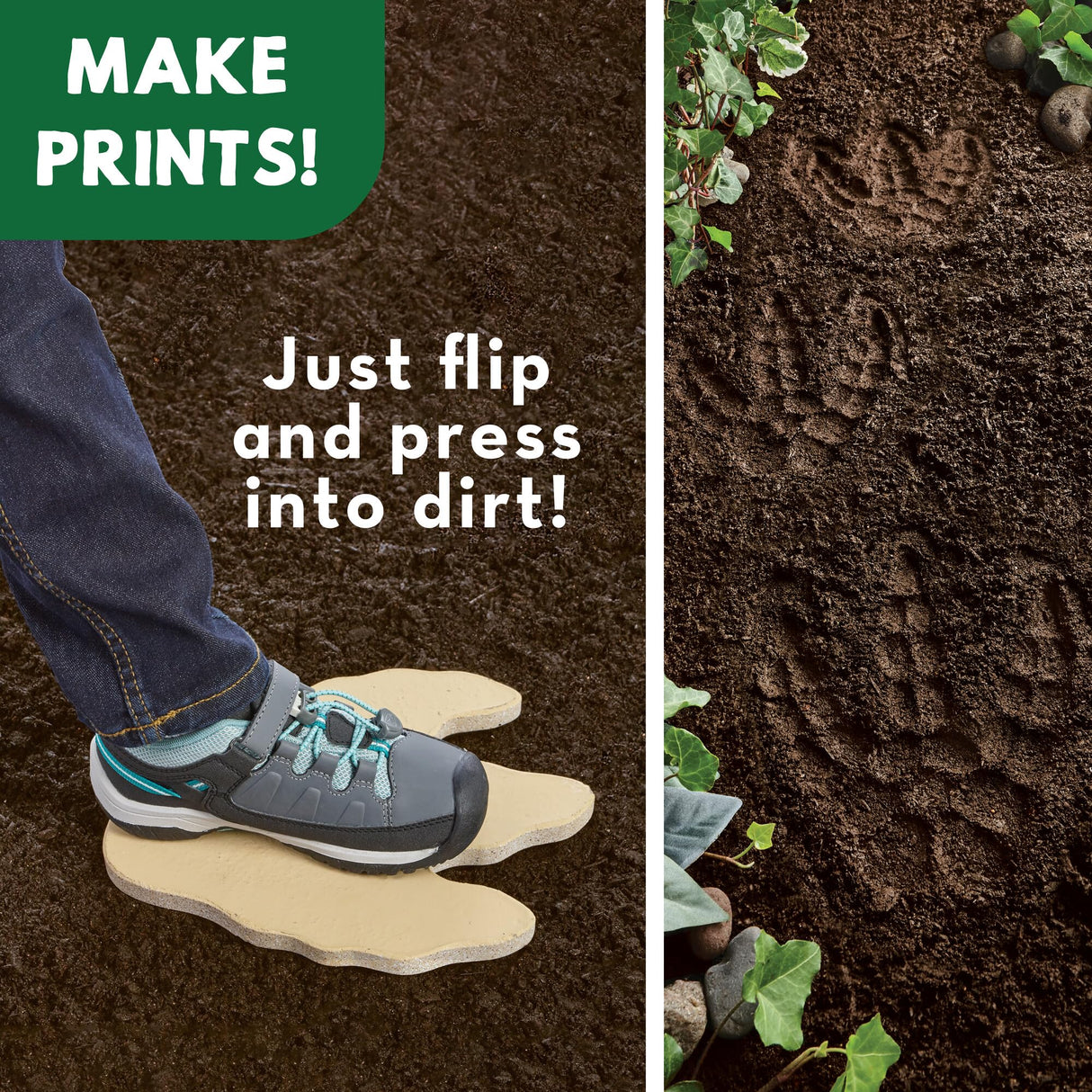 MindWare Paint Your Own Stepping Stone: Dinosaur Footprint – Weather-Resistant 8.5-inch x 10-inch Stepping Stones Kids Craft Kit - Includes Paint, Brushes and Instructions – Ages 8 and Up MindWare