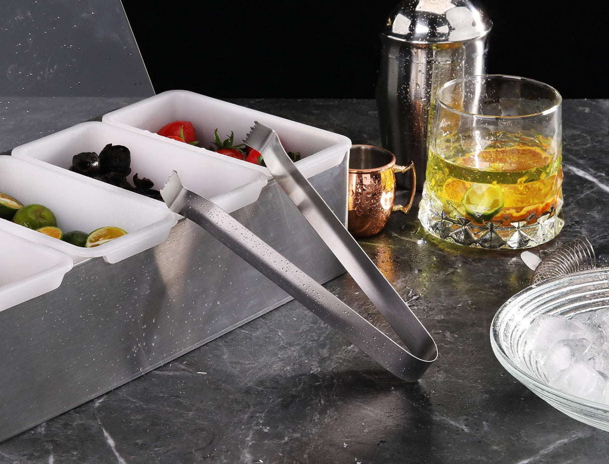 New Star Foodservice 42269 Restaurant-Grade Pom Tong, Stainless Steel, 6.5 inch, Set of 6, Silver New Star Foodservice