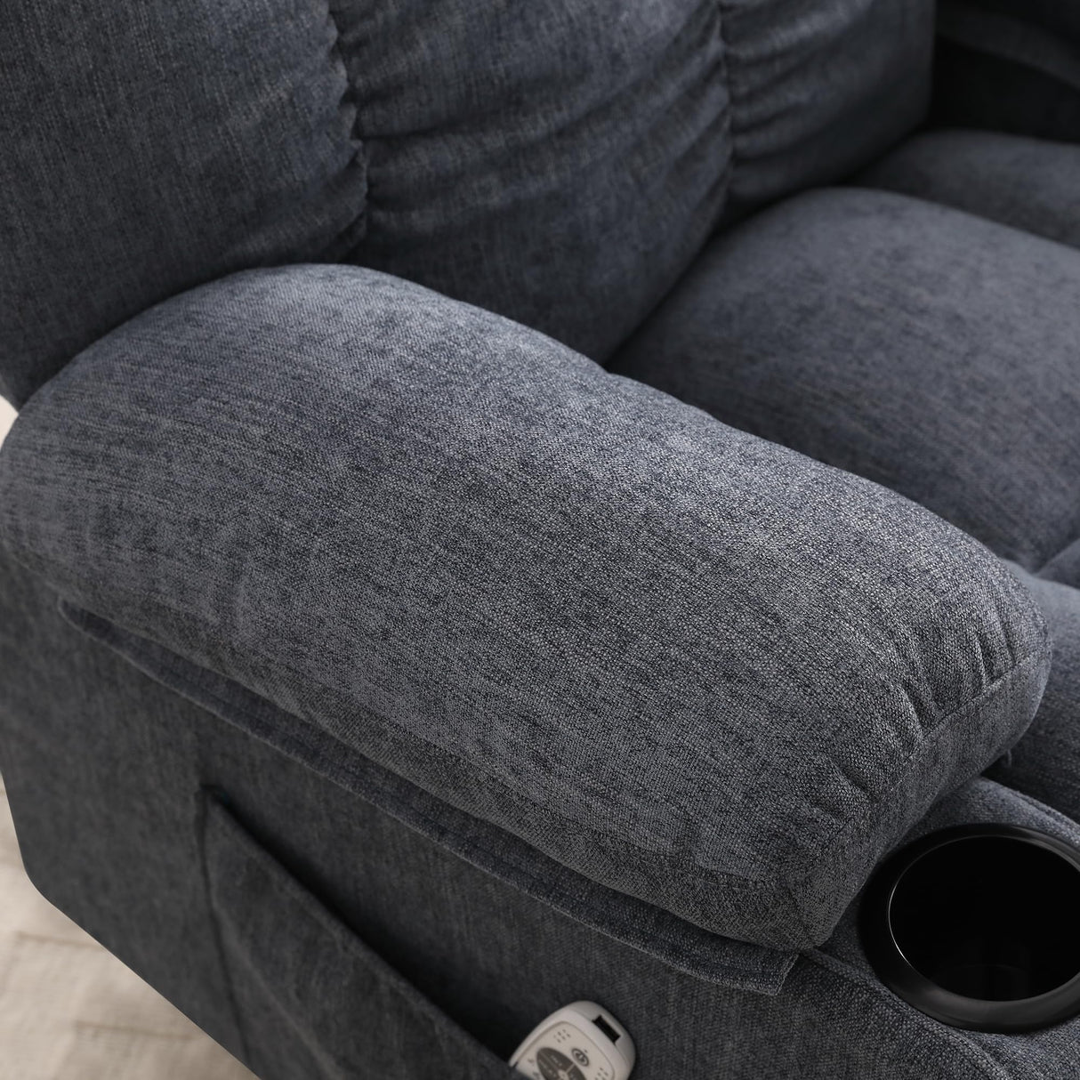 Massage Recliner Chair for Adults with Lumbar Heating Rocker Recliners with 2 Cup Holders and USB Charge Port for Living Room KWKSV