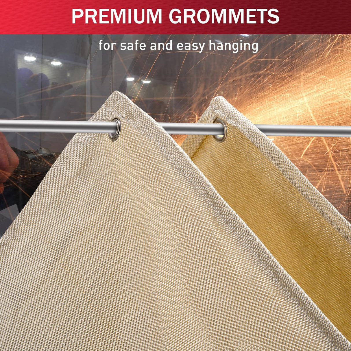 2 Pack Welding Blanket 4x6 ft - Heavy Duty Fiberglass Heat Resistant Fabric, 1022 °F Fire Resistant Blankets, High Temp Insulation Blanket for Industrial, Smoker, Camping, Grill kanhiro