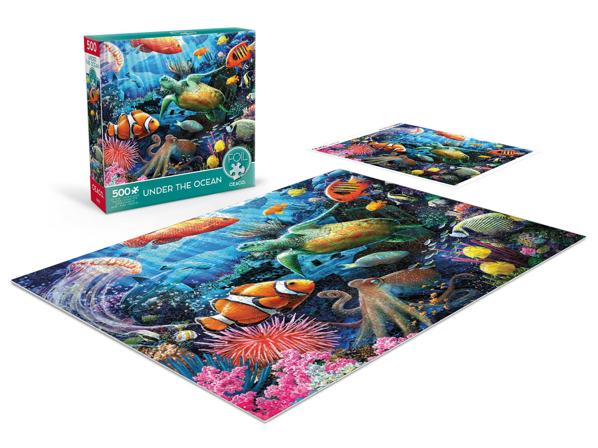 Ceaco - Foil Puzzle - Under The Ocean - 500 Piece Jigsaw Puzzle Ceaco