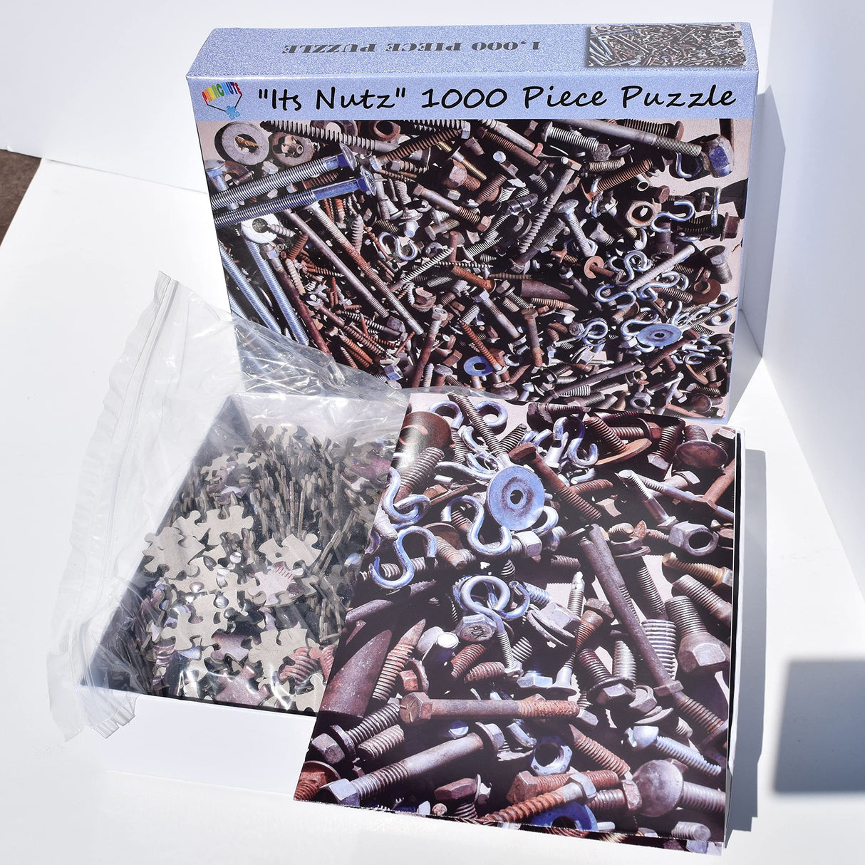 1000 Piece Jigsaw Puzzle for Adults - It's Nutz and Bolts and Hardware - Extreme Puzzle Difficult Challenging 1000 Piece Puzzle Fun for The Whole Family. Difficult Puzzles for Adults Parachute Puzzles