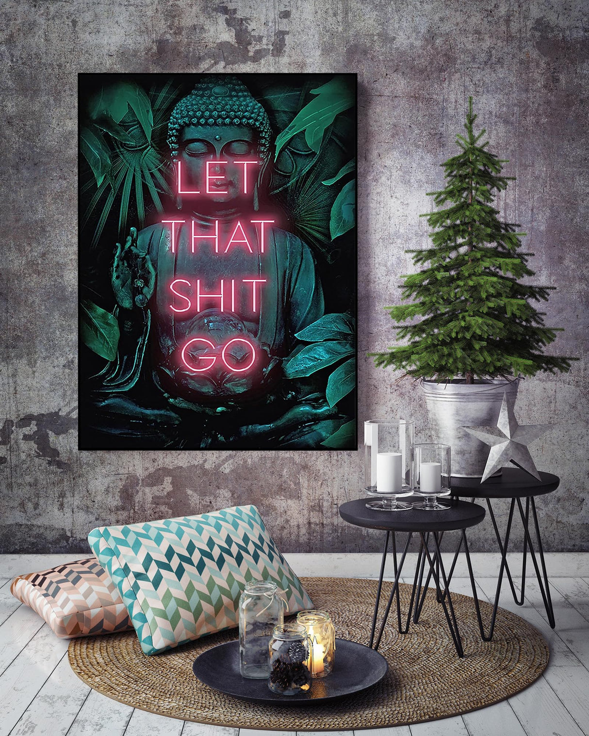 KINPLUB 5D Buddha Diamond Painting Kits for Adults Beginners, Buddhism Inspirational Diamond Art Kits, DIY Full Round Drill Religious Paint with Diamond Pictures Gem Art, Home Wall Decor 12 x 16 Inch KINPLUB