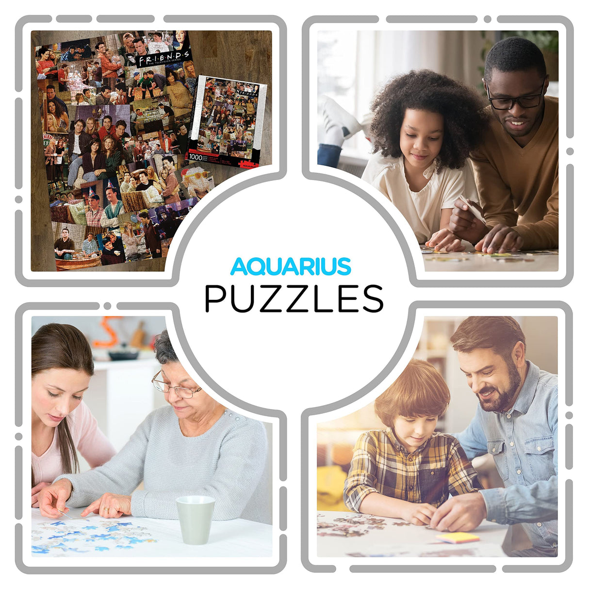 AQUARIUS Friends Collage Puzzle (1000 Piece Jigsaw Puzzle) - Officially Licensed Friends TV Show Merchandise & Collectibles - Glare Free - Precision Fit - 20 x 28 Inches AQUARIUS