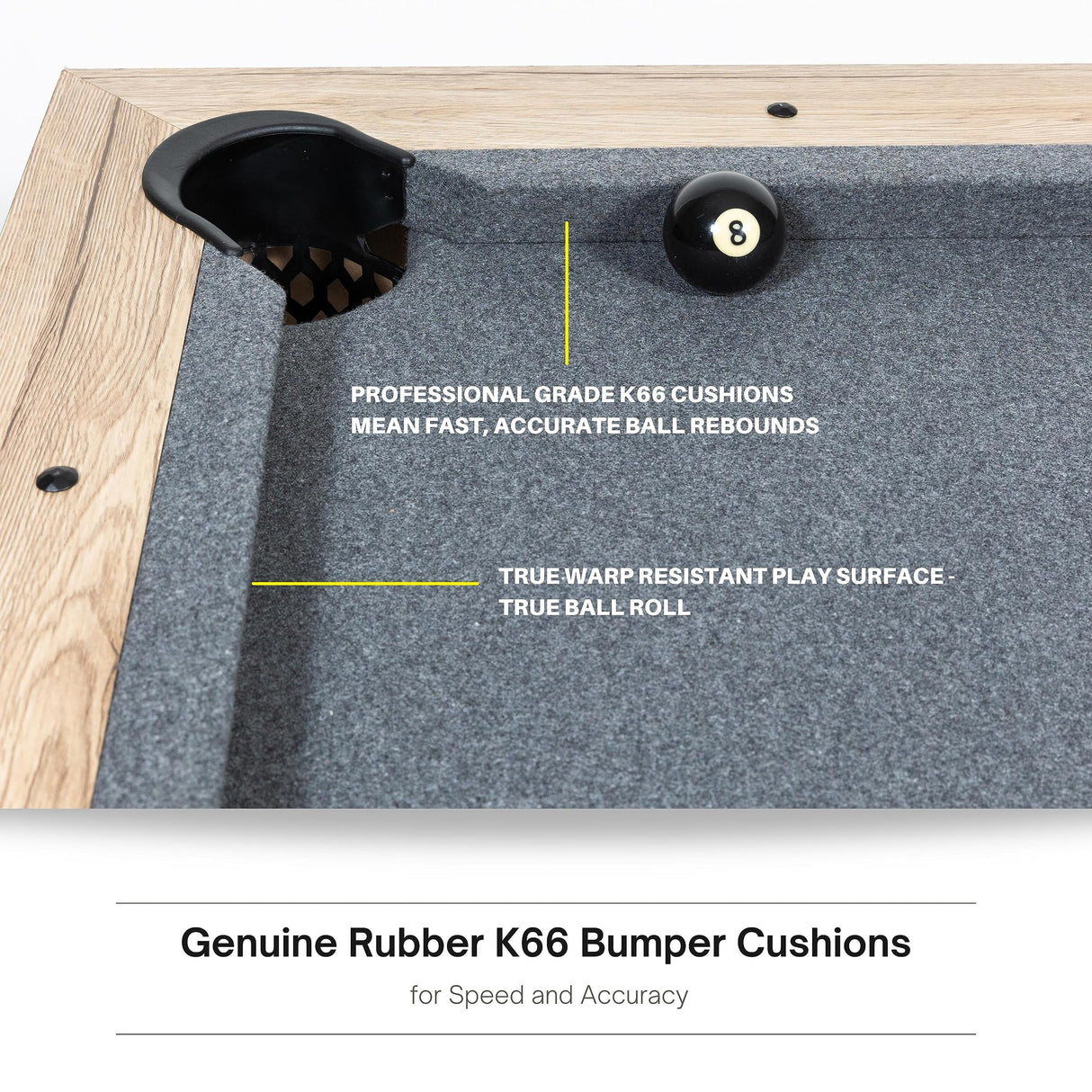 Freetime Fun 7 FT 3 in 1 Multi Game Pool Table with Dining Top Pool Table Ping Pong Table Combo with Dual Storage Bench Seating, Rustic Oak Freetime Fun