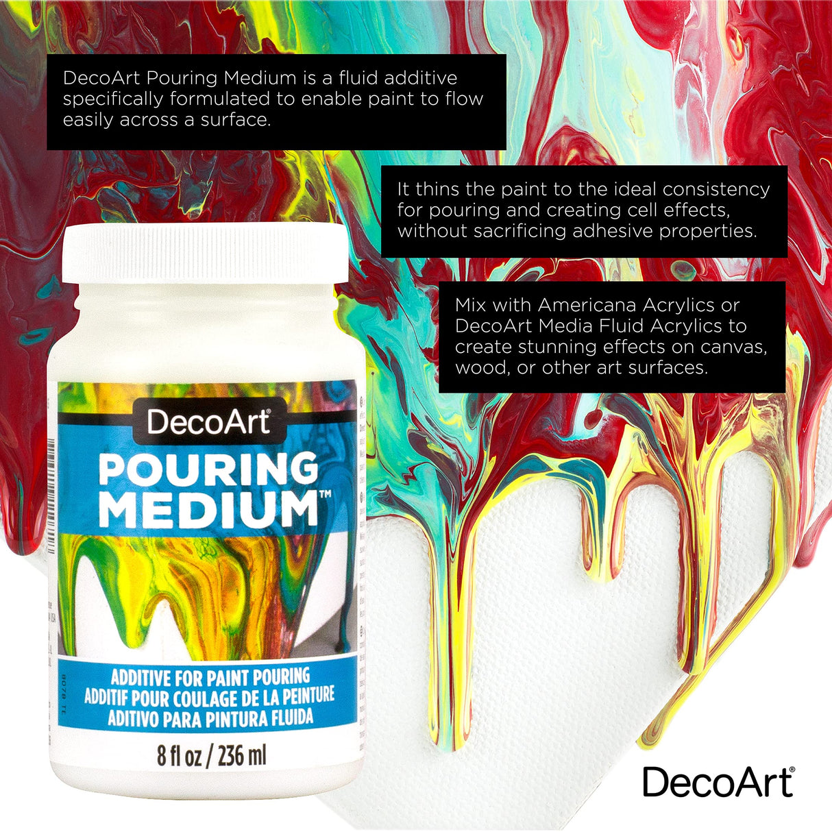 DecoArt Pouring Medium 16 Fl Oz (Pack of 1) DecoArt