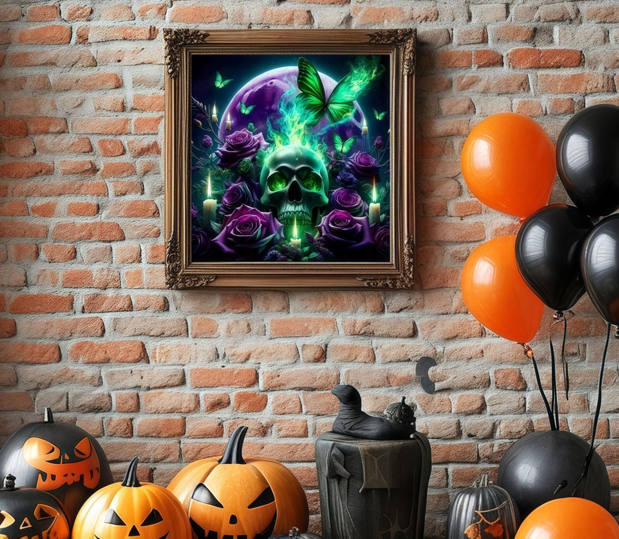 CSZPPQAF 5D Diamond Painting Kits for Adults, Skull Flower Diamond Art Kits for Adults Beginner, DIY Round Full Drill Diamond Dots Gem Painting for Home Decor 13.7x13.7 Inch CSZPPQAF