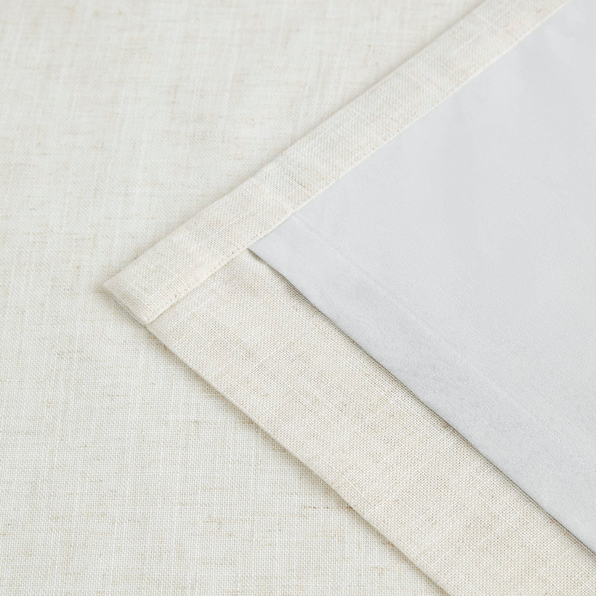 Vision Home Natural Pinch Pleated Full Blackout Curtains Linen Blended Room Darkening Window Curtains 108 inch for Living Room Bedroom Thermal Insulated Pinch Pleat Drapes with Hooks 40" Wx108 Lx2 Vision Home