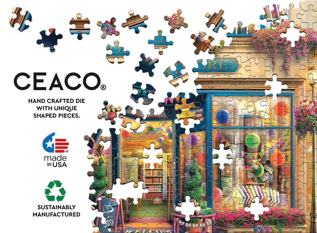 Ceaco - Shop Windows - Books Galore - 1000 Piece Jigsaw Puzzle Ceaco