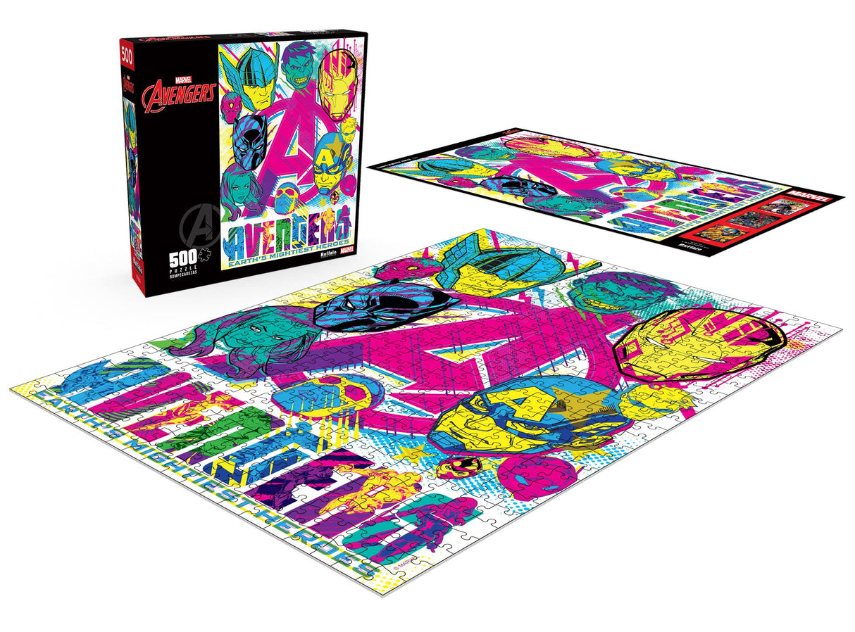 Buffalo Games - Marvel - Earth's Mightiest Heroes - 500 Piece Jigsaw Puzzle for Adults -Challenging Puzzle Perfect for Game Nights - Finished Size is 21.25 x 15.00 Buffalo Games