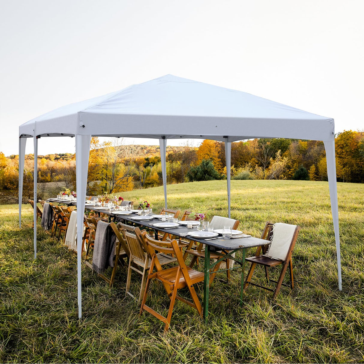 Outvita 10x20ft Ez Pop Up Outdoor Canopy Tent, Portable Commercial Instant Tent with Carry Bag for Party Wedding Birthday BBQ Events Outvita