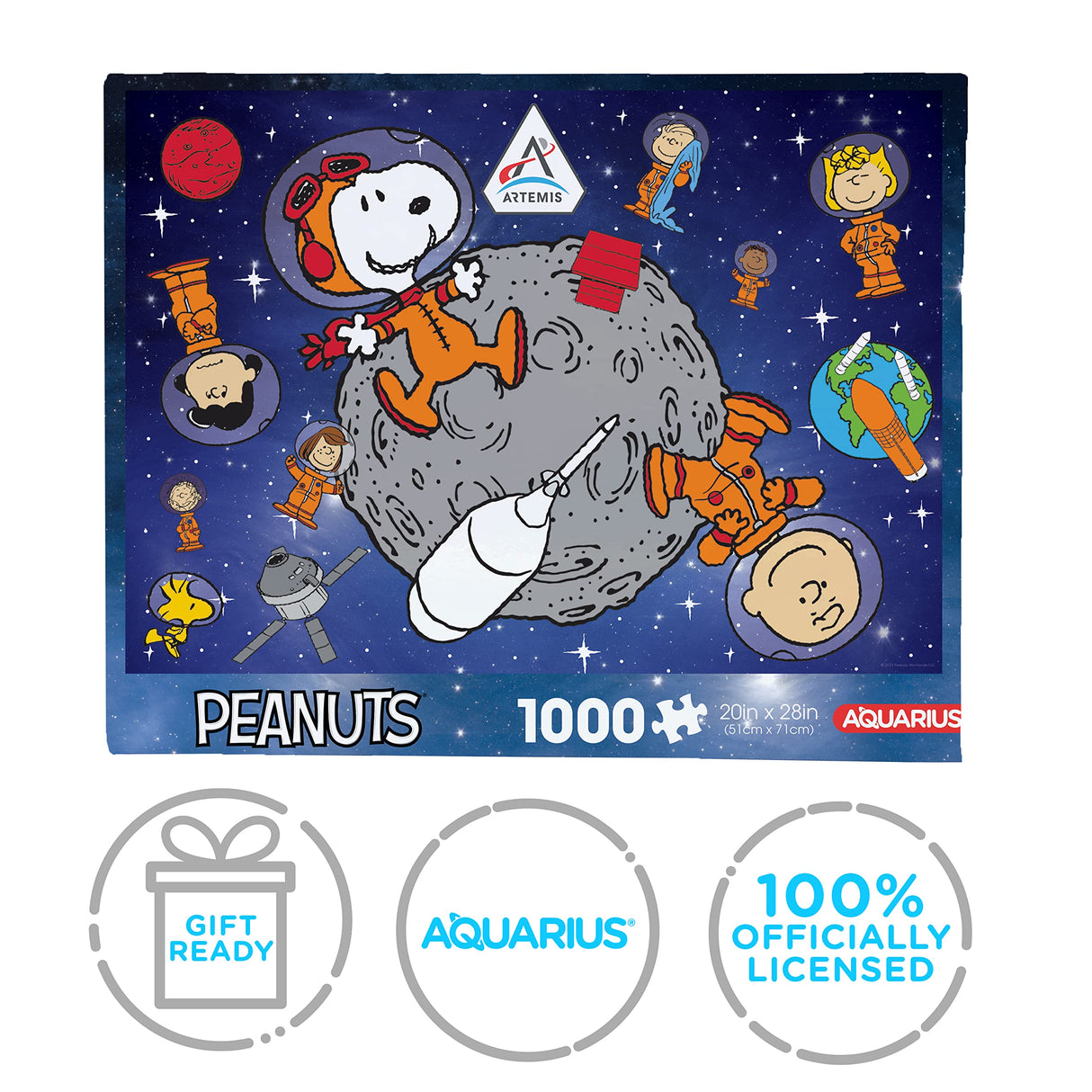 AQUARIUS Peanuts Artemis Puzzle (1000 Piece Jigsaw Puzzle) - Glare Free - Precision Fit - Virtually No Puzzle Dust - Officially Licensed Peanuts Merchandise & Collectibles - 20x28 in AQUARIUS