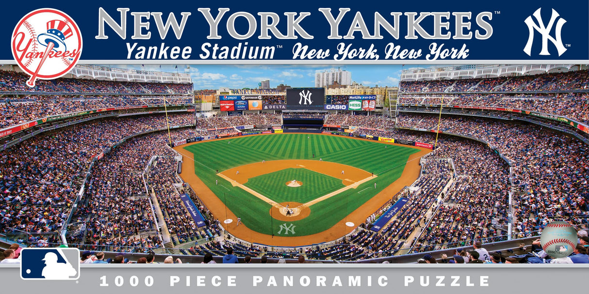 MasterPieces MLB New York Yankees Stadium Panoramic Jigsaw Puzzle, 1000-Piece, One Size (91339) Masterpieces