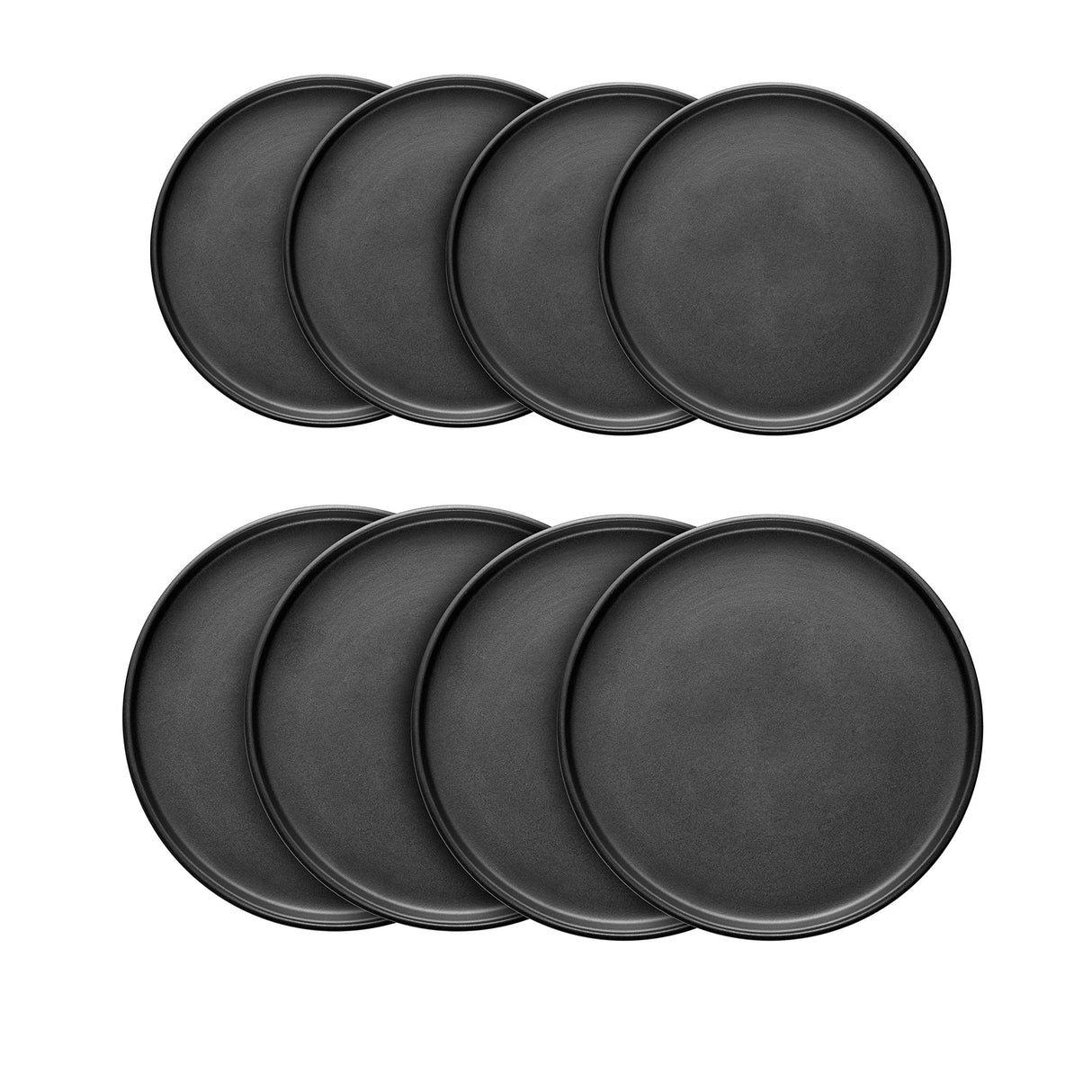 Stone Lain Coupe Dinnerware Set, Service For 4, Black Matte Stone Lain