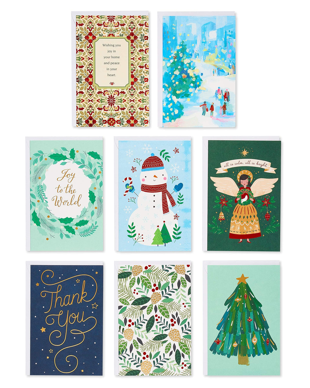American Greetings Deluxe Christmas Card Bundle, Bulk Variety (40-Count) Papyrus