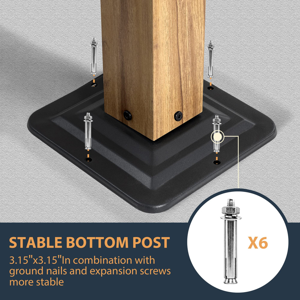 HAPPATIO 12' X 12' Retractable Pergola Canopy for Backyard, Garden, Patio; Woodgrain-Look Aluminum Frame with Retractable Pergola Canopy, Includes Anchors and Expansion Screws (Grey) HAPPATIO